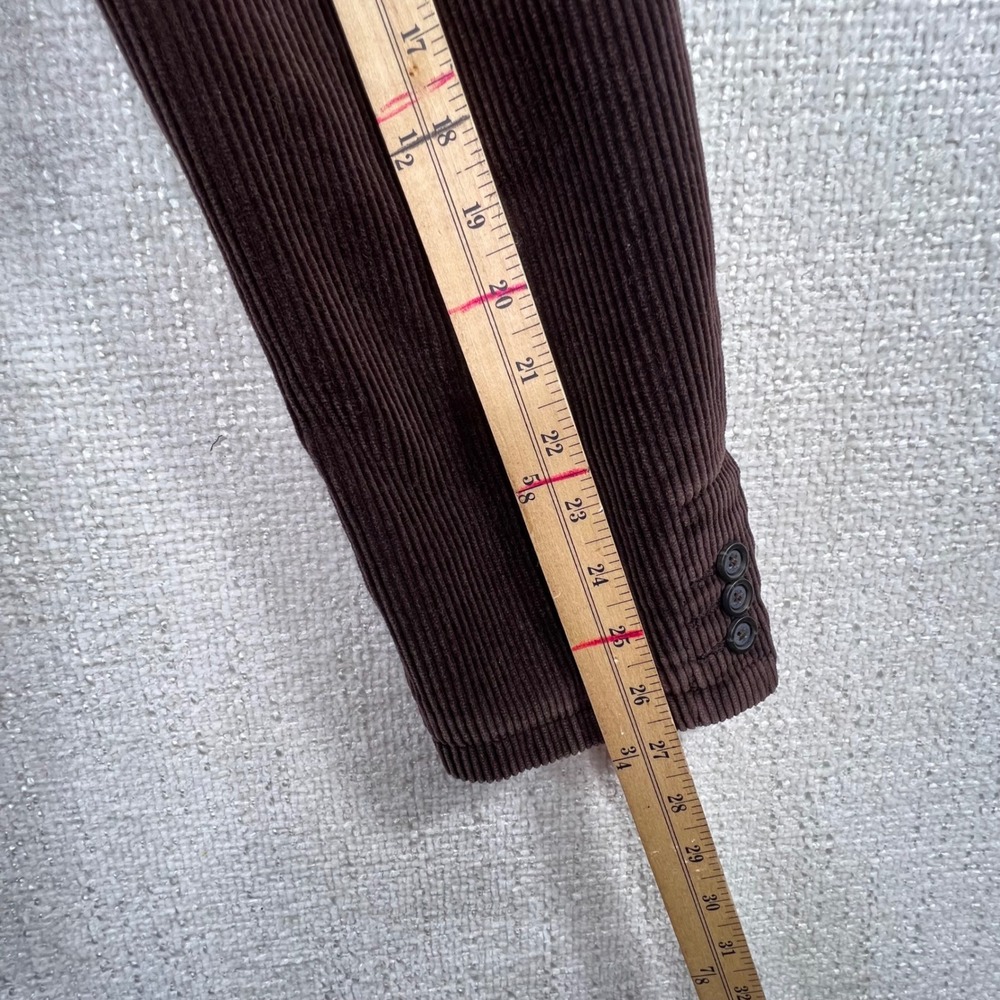 GAP 1969 Mens Dark Brown Wide Wale Corduroy Blazer Sport Coat Two Button Jacket - Picture 8 of 11
